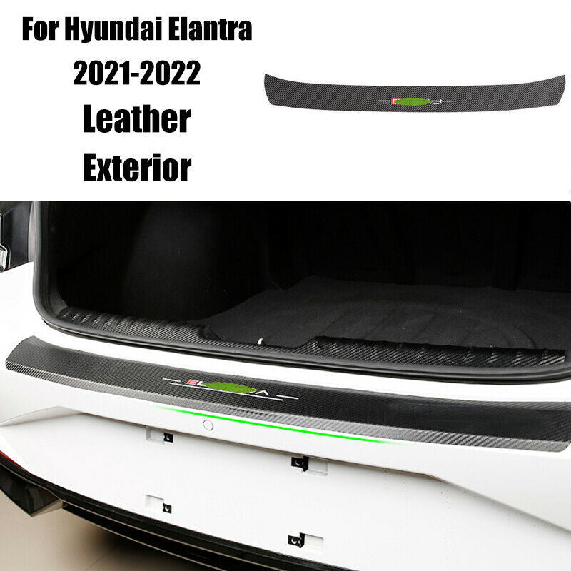 for Hyundai for Elantra 2021-2023 Carbon Fiber Rear Bumper Guard Sill Protector trim