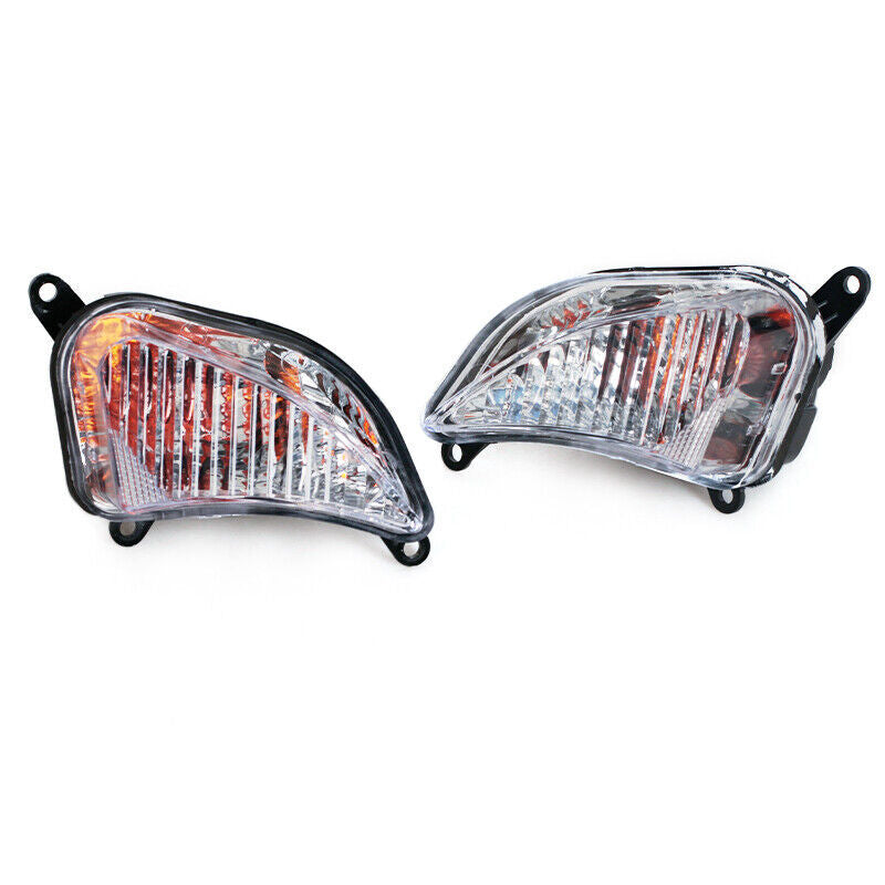 A pair of plastic lenses for the front bumper turn signals of 2013-2014 for Toyota for Avalon .