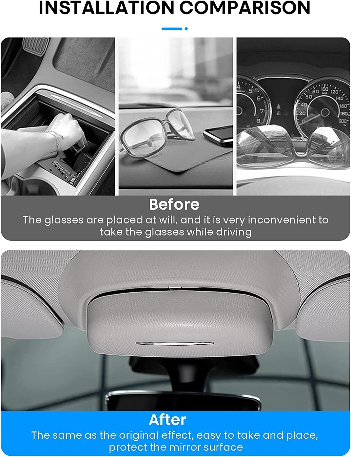 1-piece custom-made sunglasses case/eyeglass frame storage box for Model Y 2020/2022 n