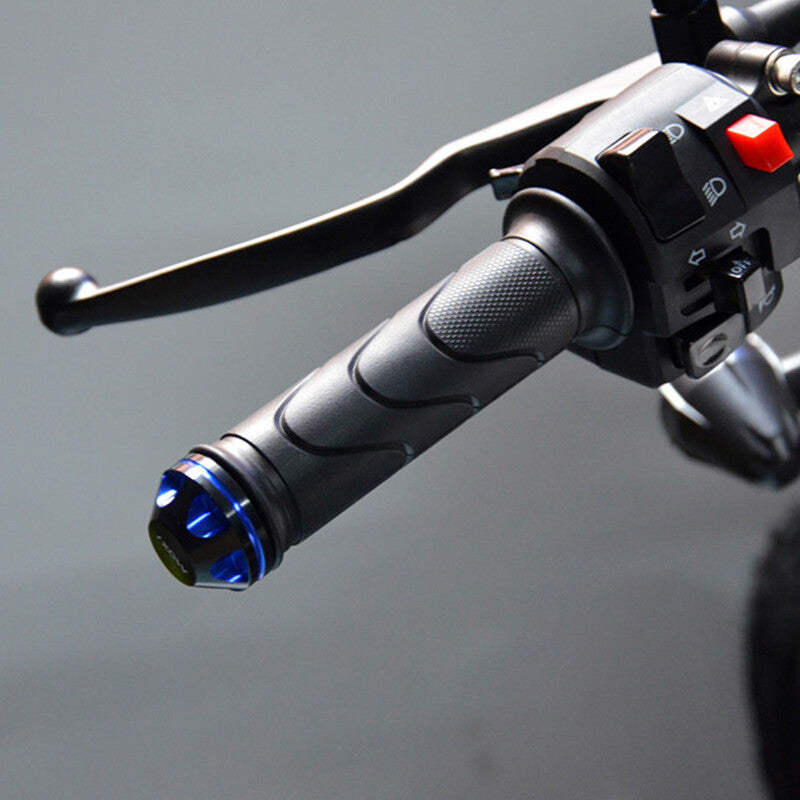 7/8 Durable Motorcycle Sports Bike Aluminum Handlebar Rubber Hand Grip 1 Pair v