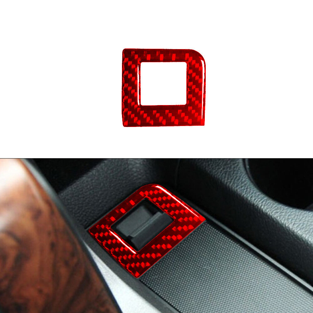 Red Console Storage Switch Frame Trim Carbon Fiber for Toyota Tundra 2007-2013