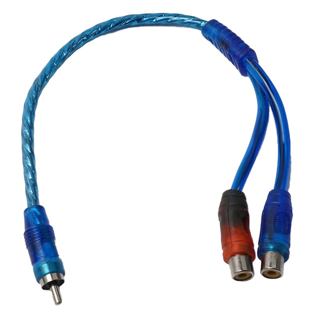 30cm AV cable with 2 female to 1 male connector, suitable for car audio cables
