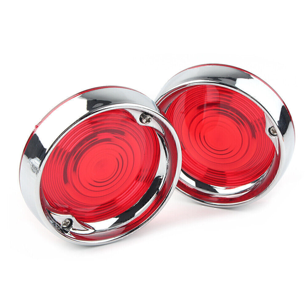 Turn Signal Light Red Lens Cover Bezels Visor Ring for Harley Touring Road Glide Q