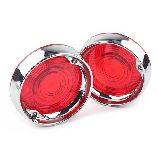 Turn Signal Light Red Lens Cover Bezels Visor Ring for Harley Touring Road Glide Q