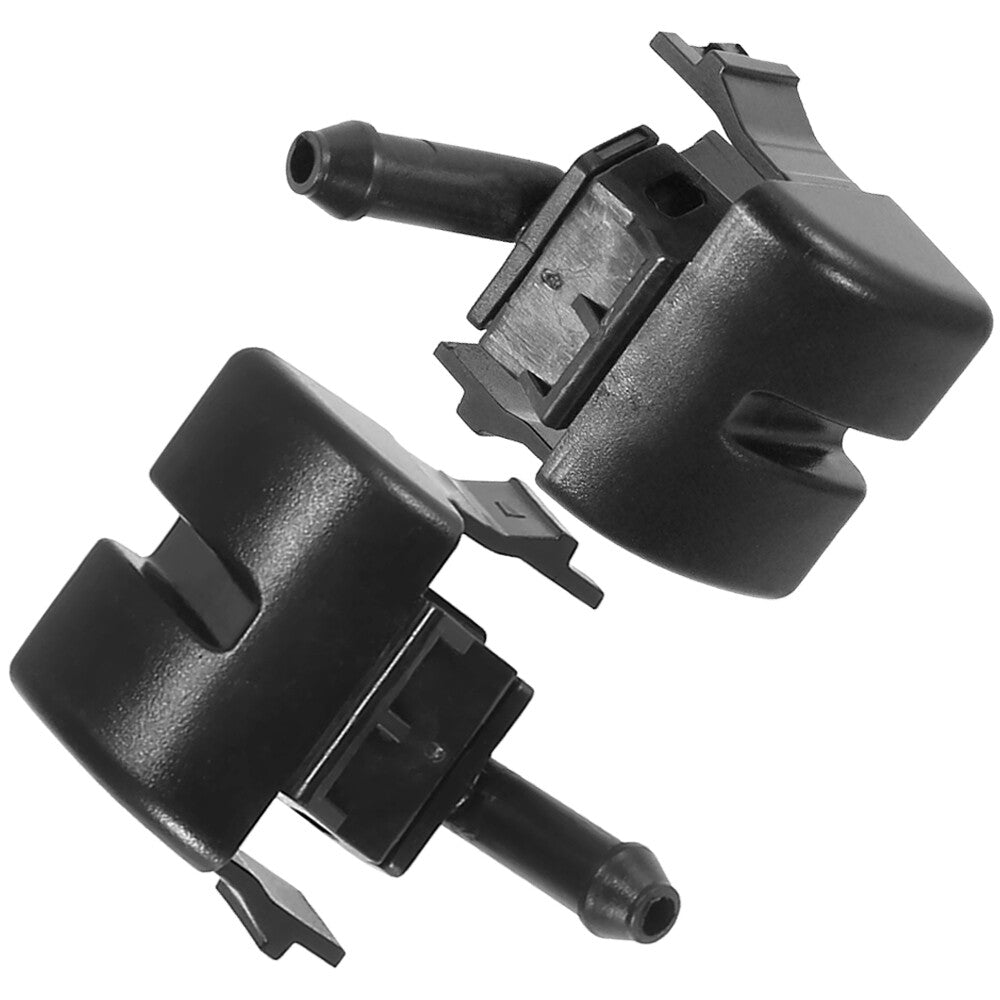 Pair for BMW 3-Series E46 Left  Right Windshield Washer Spray Nozzle Black Q