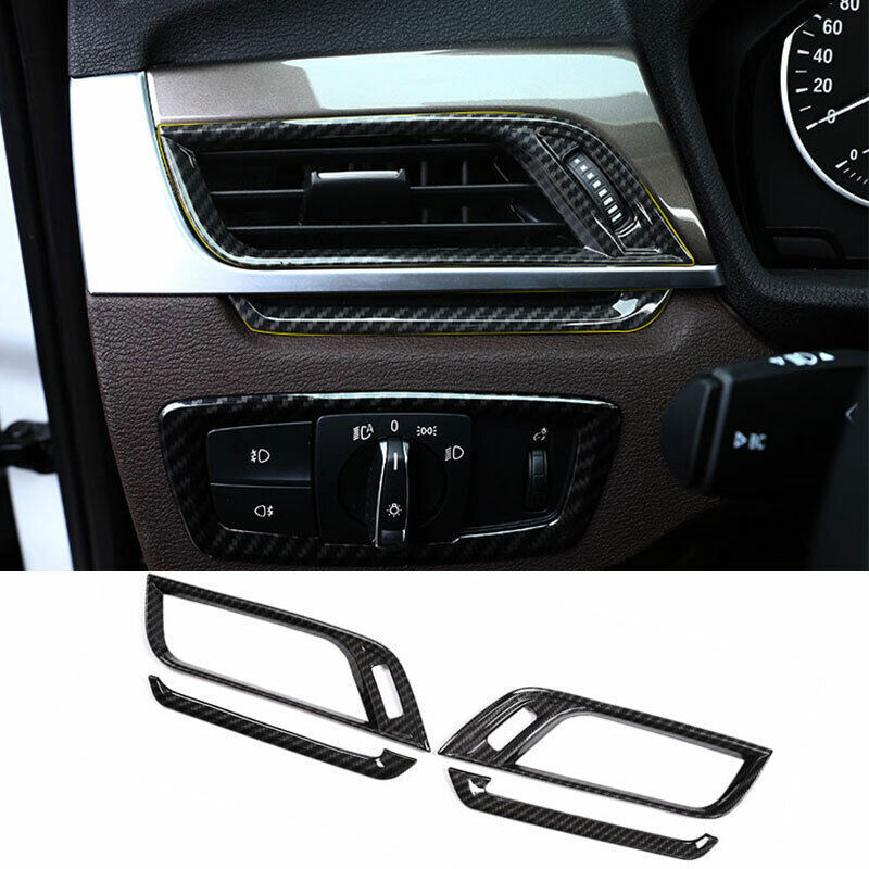 for BMW X1 F48 2016-2022 ABS Carbon Fiber Left And Right Air Outlet Vent Trim 4P