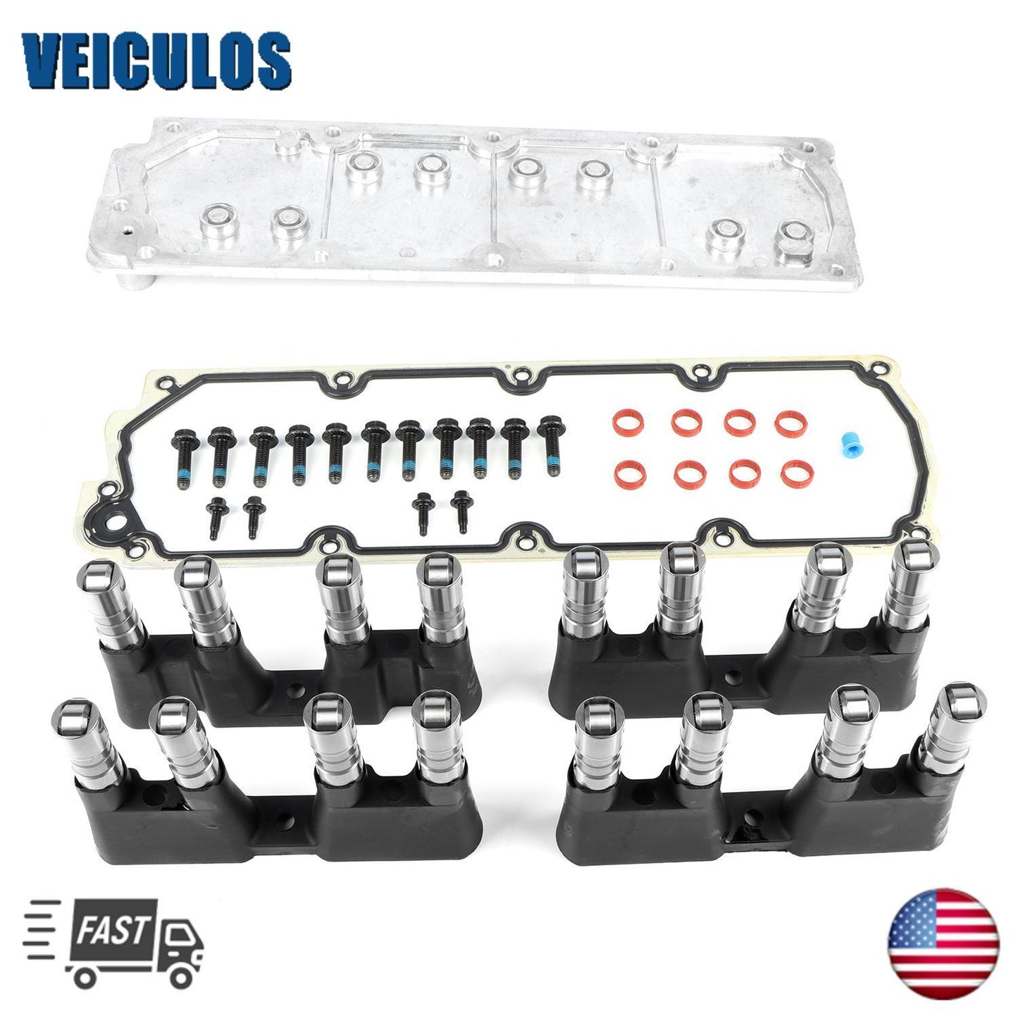 Valley Cover + Lifters DOD NON-AFM Kit for Chevy 2008-2020 GM LS 5.3L 6.0L 6.2L