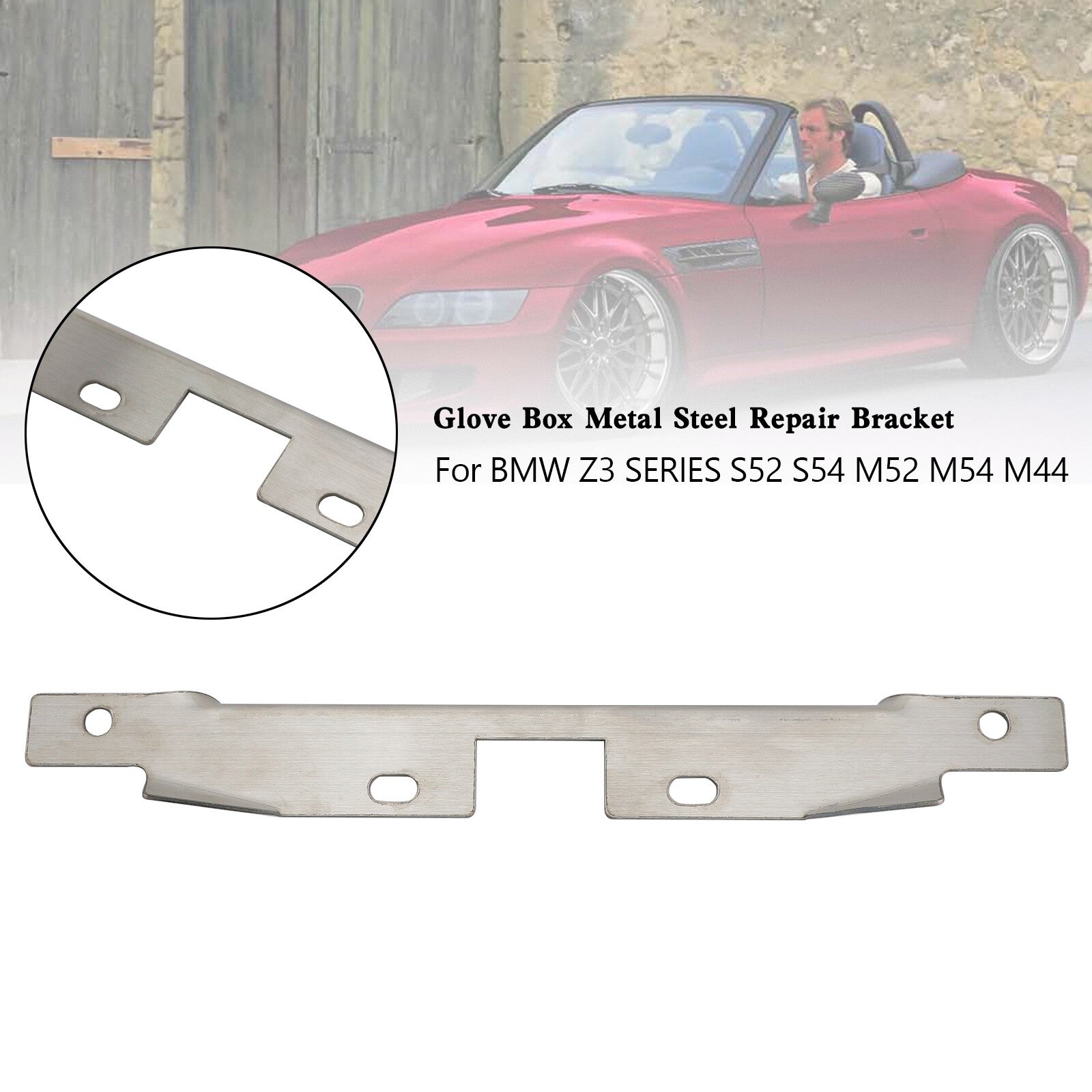 Stainless steel service bracket for glove box of for BMW Z3 series S52 S54 M52 M54 96-02