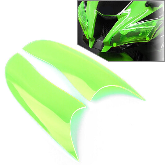 Front Headlight Guard Shield Screen Lens Cover Green for KAWASAKI ZX-10R 2016-18