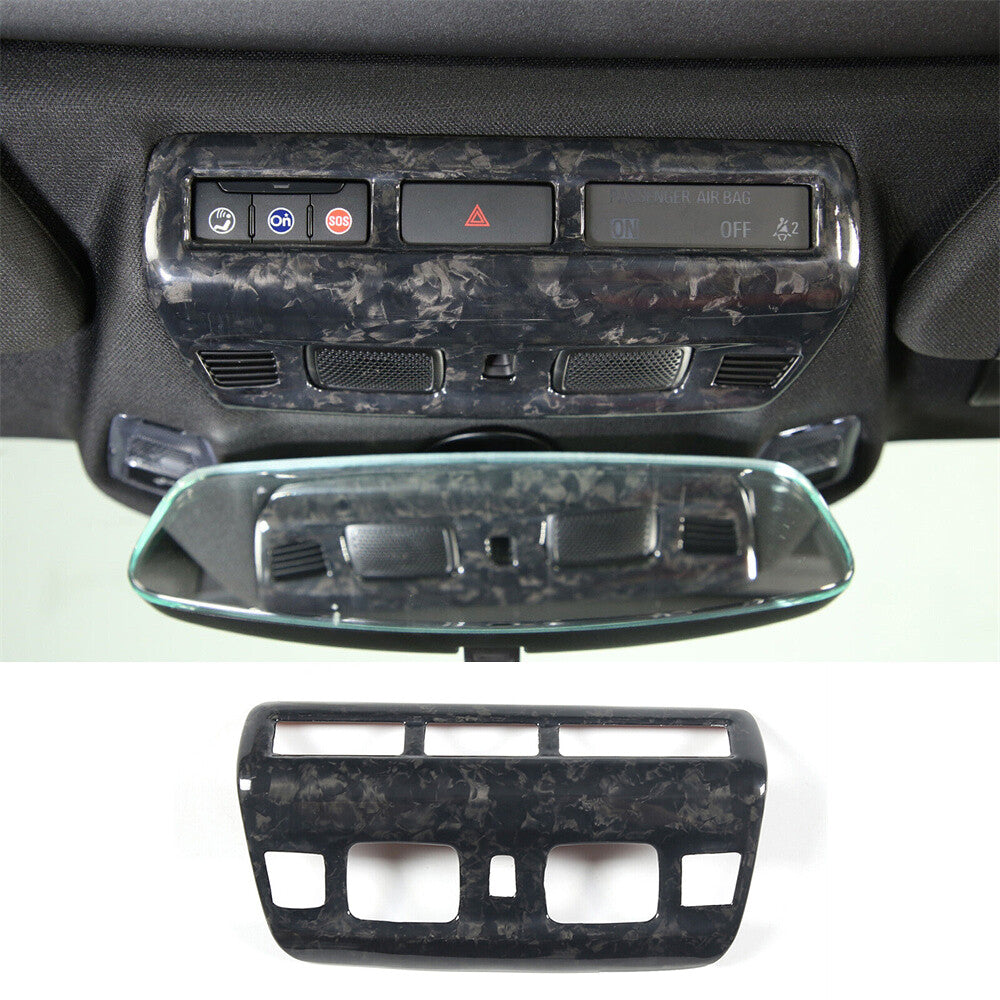 Forged Carbon Reading Light Lamp Panel Cover for Chevrolet for Corvette C8 2020-2024