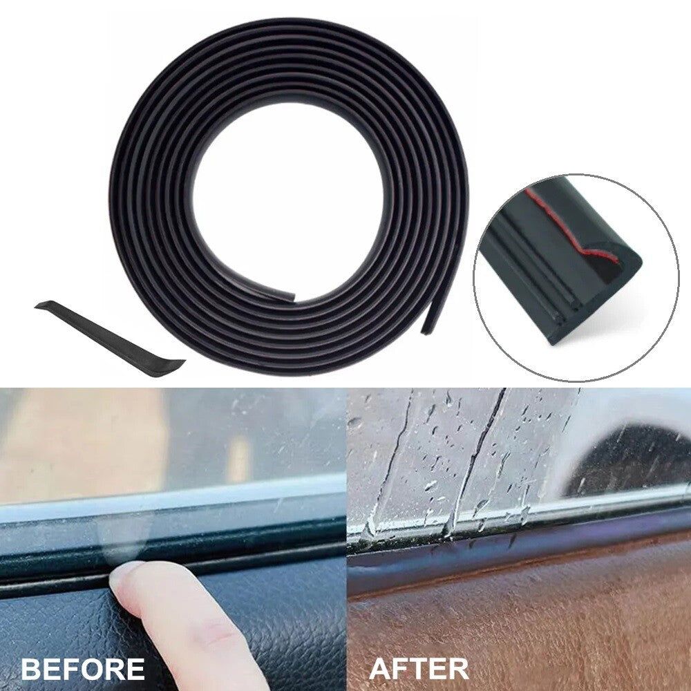 Rubber-filled sound insulation for 2m V-shaped side window seals - n