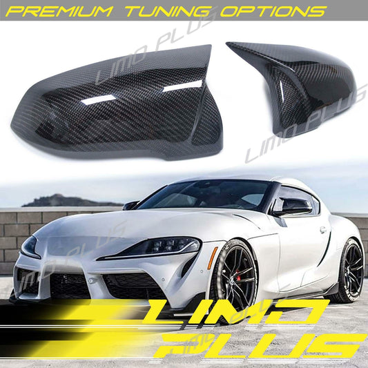 Real Carbon Fiber Mirror Cover Caps Replacement for Toyota Supra A90 2020-2022 Q