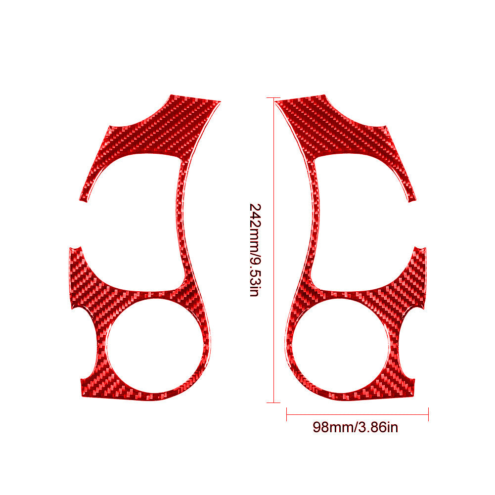 Red Carbon Fiber Above Glove Box Decorative Cover Trim for Mustang 2005-09 v