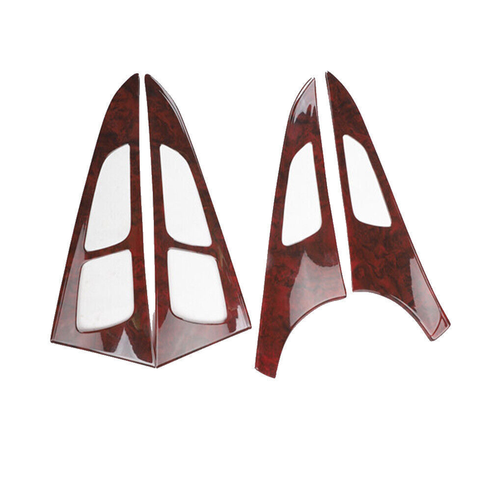 Car Interior Door Panel Cover Decor Trim 4 Fit for Audi A6L 2012-2018 Red Wood