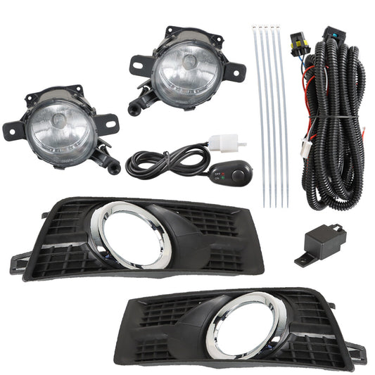 Driver + Passenger Collision Avoidance Fog Lights with Wiring + Switch for Cadillac SRX 2012-2016 n