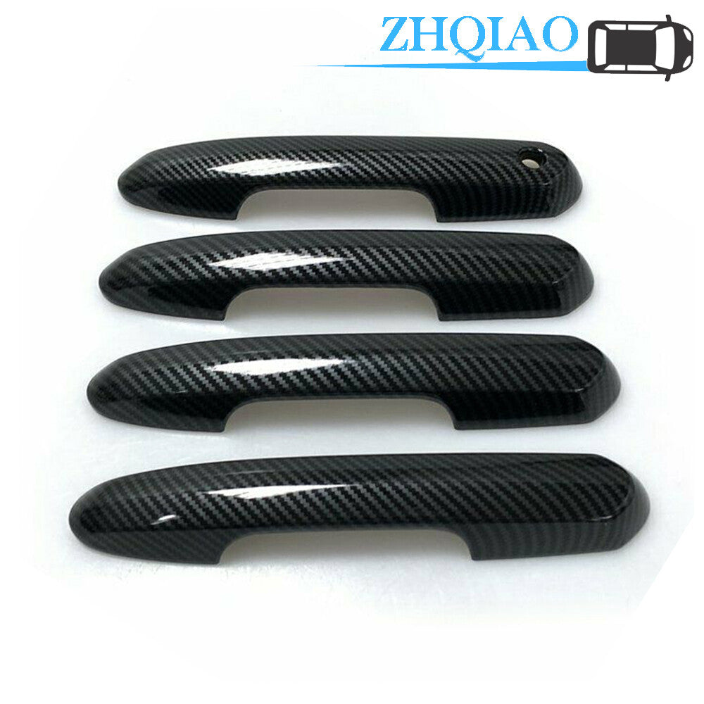 New Carbon Fiber Style Door Handle Cover Trim Fits for Toyota RAV4 2019 2020