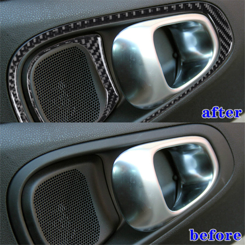 Red Carbon Fiber Dashboard Decorative Cover Trim For Highlander 2008-2013 v