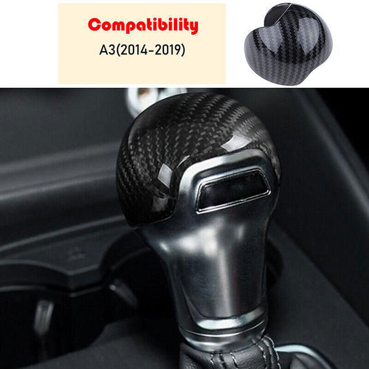 ABS Carbon Fiber Inner Gear Shift Knob Molding Trim Cover for Audi S3 A3 2014-18