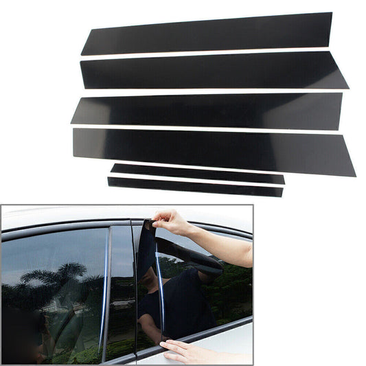 Door Moulding Trim Cover Kit Black Pillar Posts for Honda for Civic 2006-2011 (4dr)