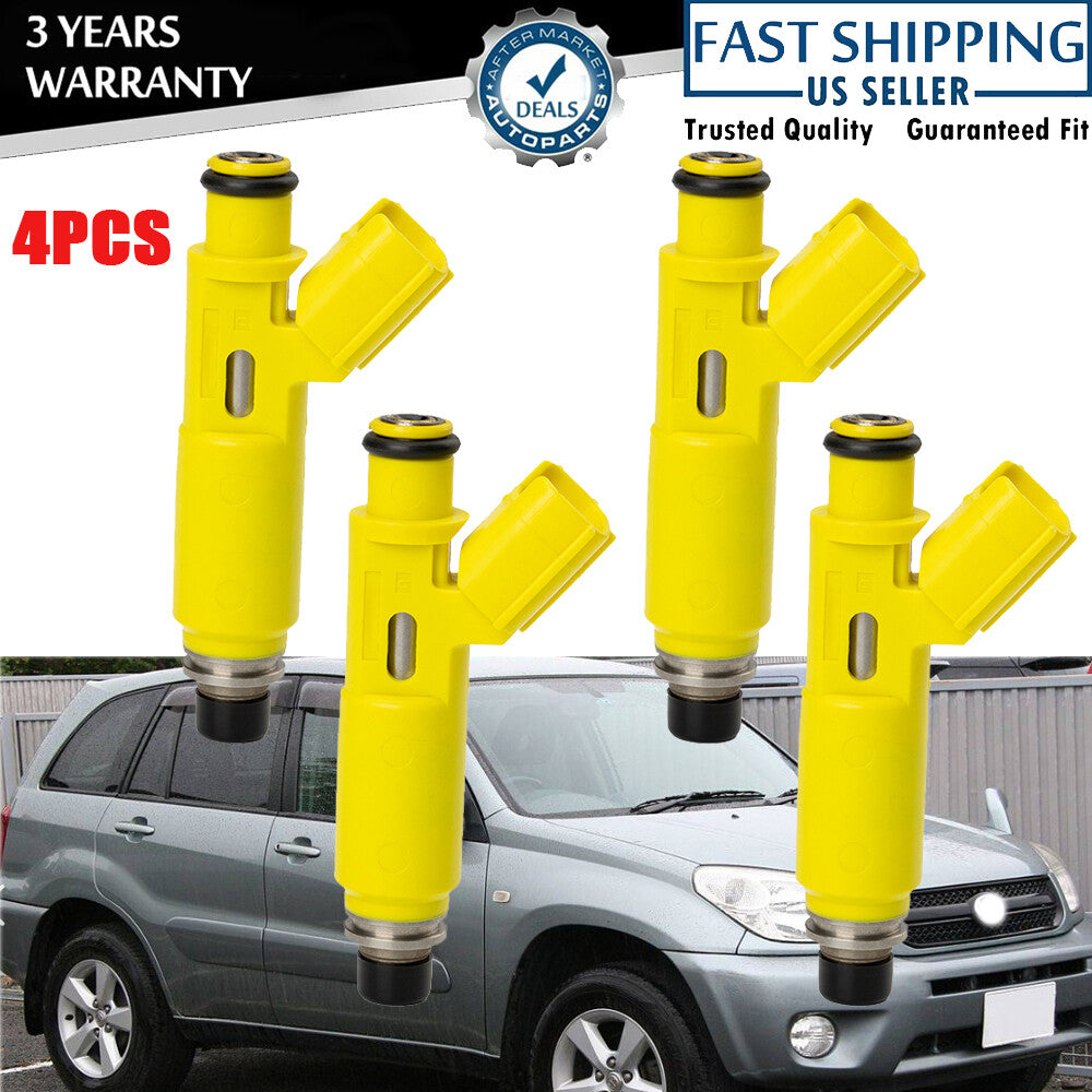 New Fuel Injectors Flow Matched 23250-28050 2001-2003 for Toyota RAV4 2.0L US