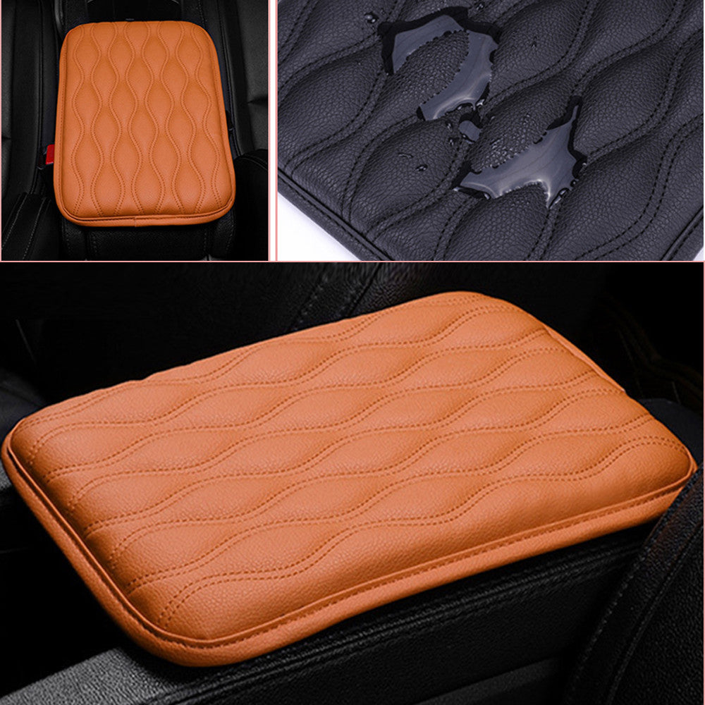 Car armrest mat cover, center console PU leather cushion, universal, well-made. n