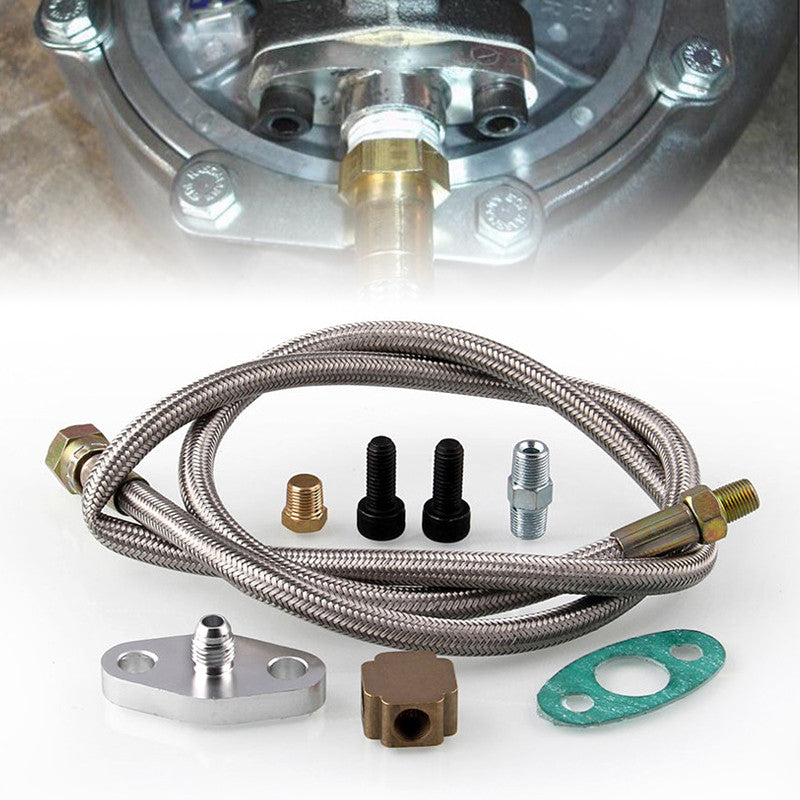 Turbo Oil Inlet Hose Feed Line Fitting Kit 1/8 NPT Adapter for T3 Turbochargers - n