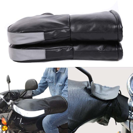 2¡ÁMotorcycle Handlebar Gloves Hand Fur Muffs Winter Thermal Warm Mitts Windproof v
