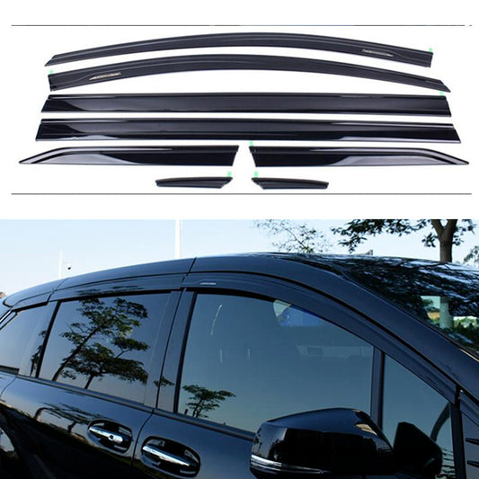 for Toyota for Sienna 2021-24 Black Trim Window Visors Sun Rain Guard Vent Cover New