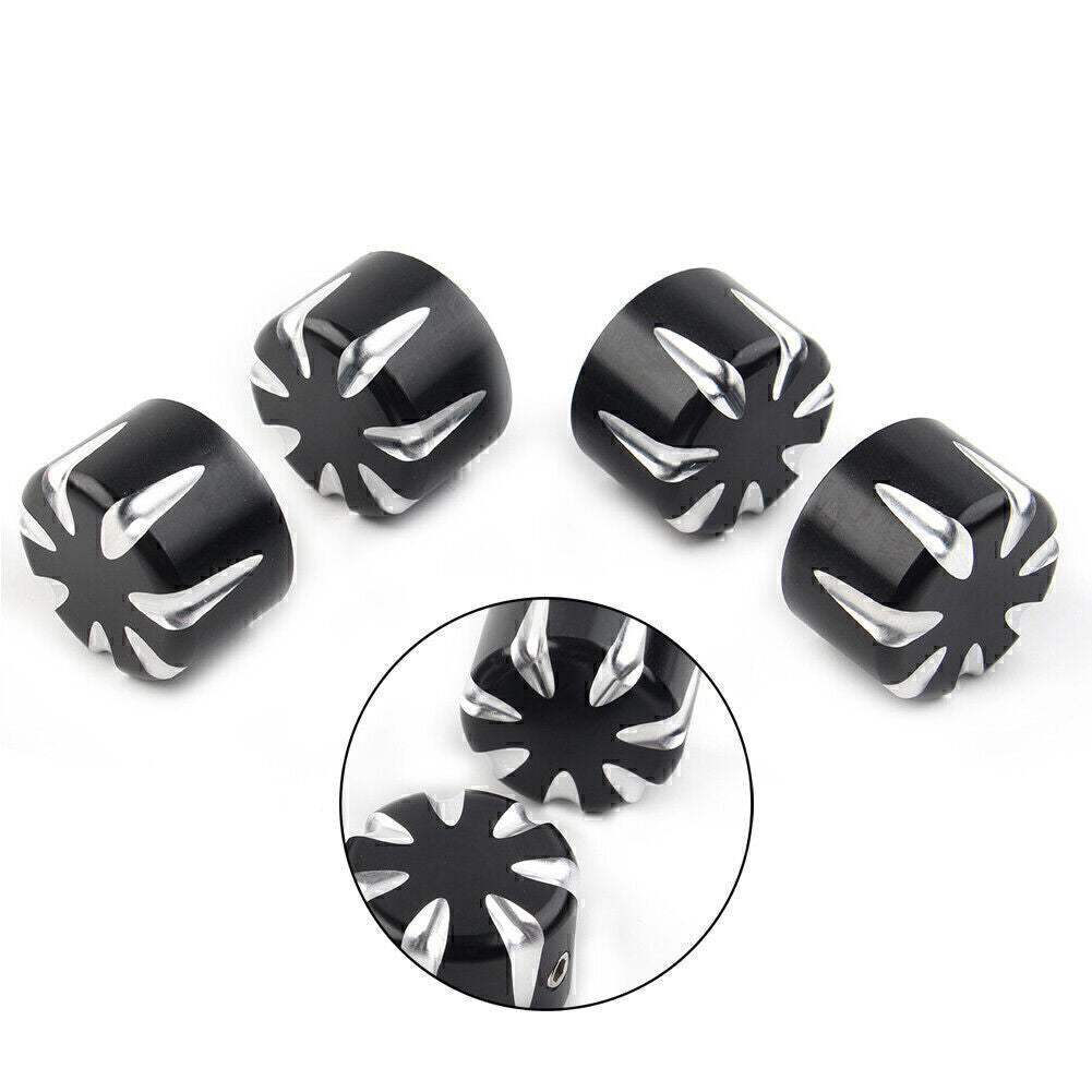 for Harley 883 4x Motorcycle Engine Screw Topper Cover Head Bolt Caps Black Q