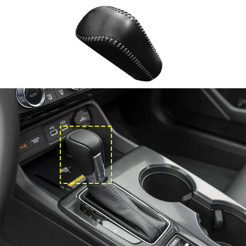 for Honda for Civic 11th 2022-23 Black Leather Console Gear Shift Knob Cover Holster