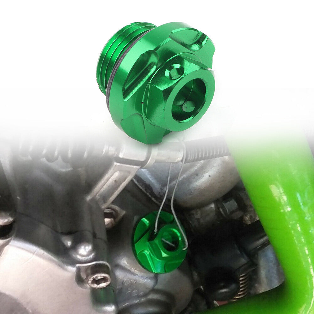 Engine Oil Fill Plug Screw Cap Green for Kawasaki KX250 KX250F KLX450R KX450F Q