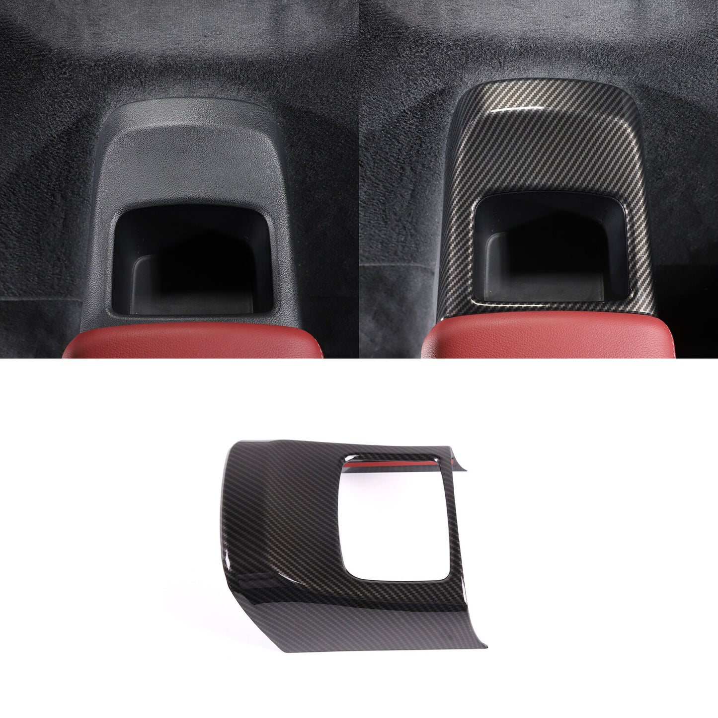 4x for Camry 2018-2023 Carbon Fiber Rear Light Lamp Cover Trim Strip- v