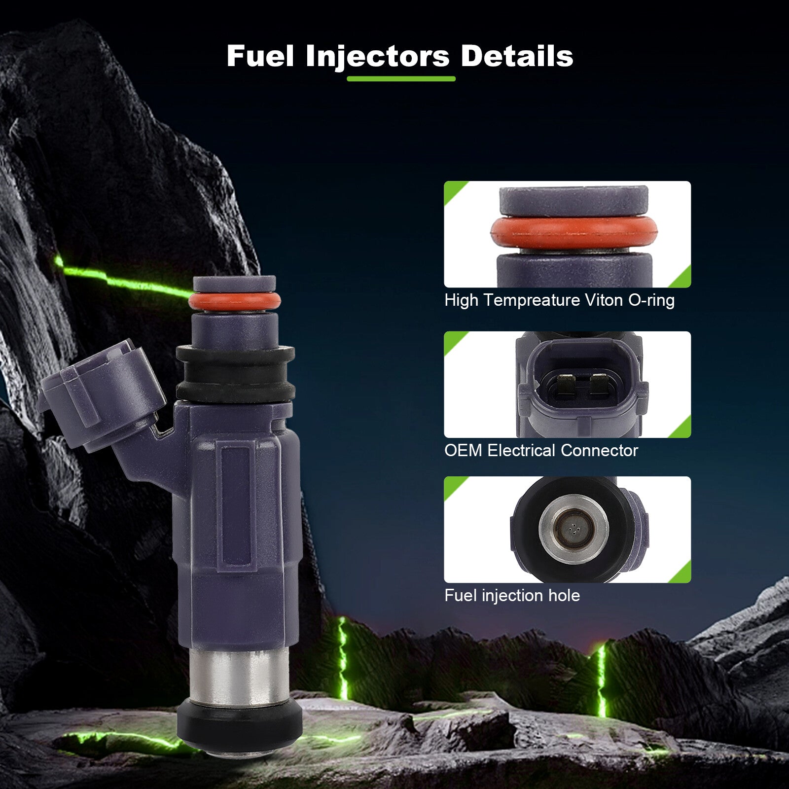 4pcs Fuel Injectors For 2001-2003 for Mazda Protege 2002-2003 for Mazda Protege5 2.0L