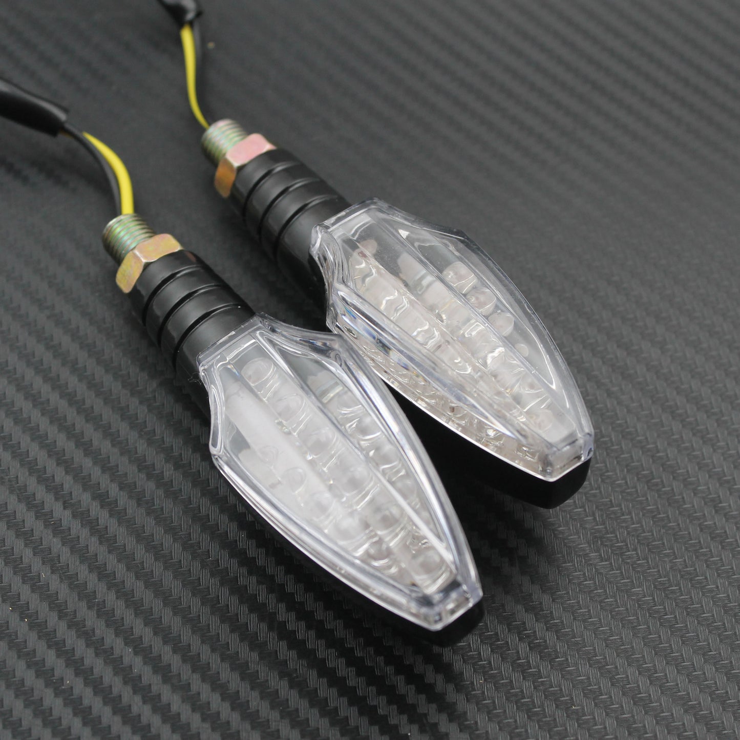 Waterproof 12V Indicator Blinker Flash LED Turn Signal Light Blue&Amber Lamp Q