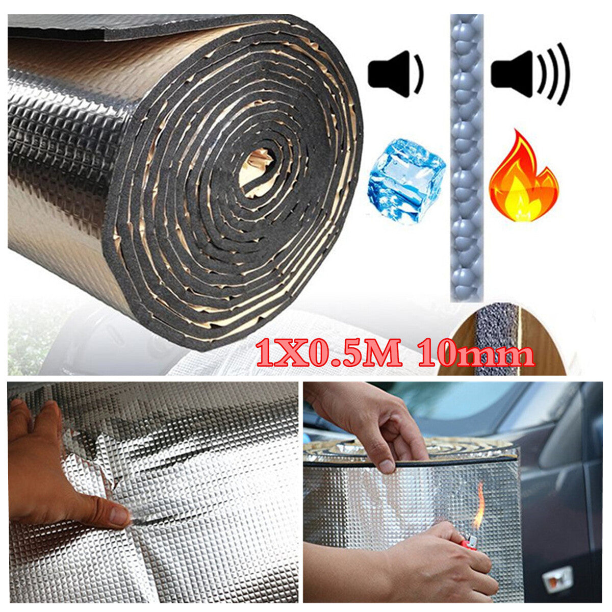 Sound Proof Heat Insulation Cotton Noise Deadener Mat for Car Engine Firewall Q
