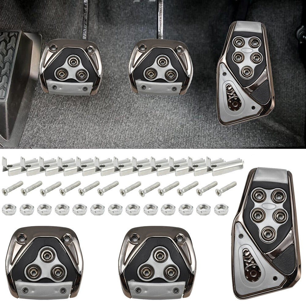 3xNon Slip Car Pedal Pads Manual Transmission Accelerator Brake Clutch Pad Cover