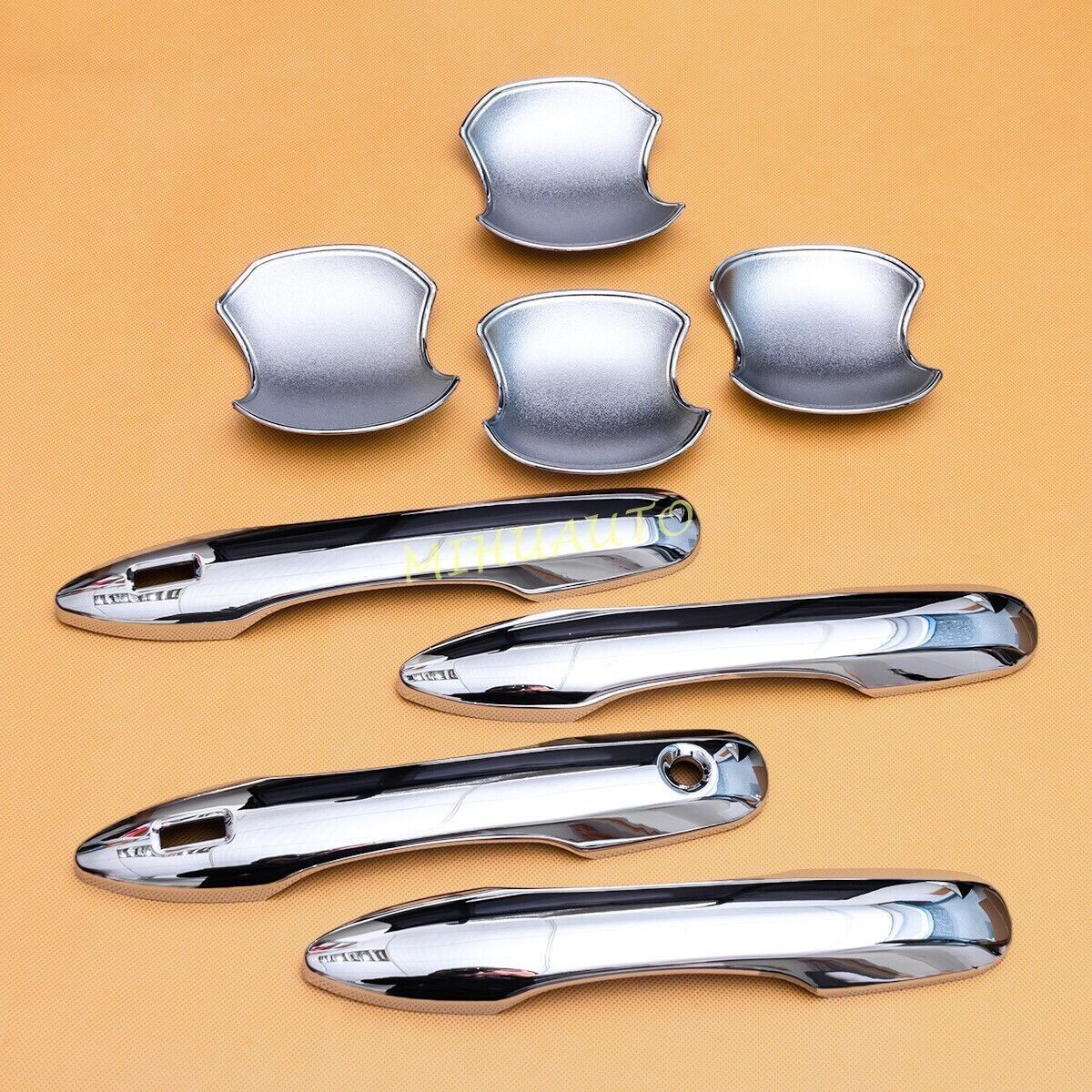 for Toyota for Corolla Cross 2021-2023 Chrome Keyless Door Handle Covers+Bowl Combo
