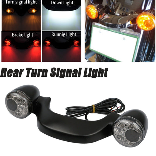 Black rear turn signal brake LED lights suitable for Harley Touring Street Road Glide n
