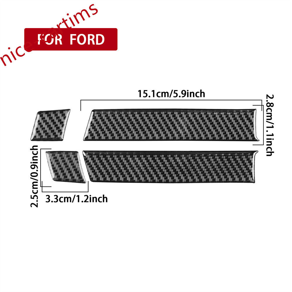 Carbon Fiber Side Rearview Mirror Turn Signal Panel Trim for Ford F150 2009-2014