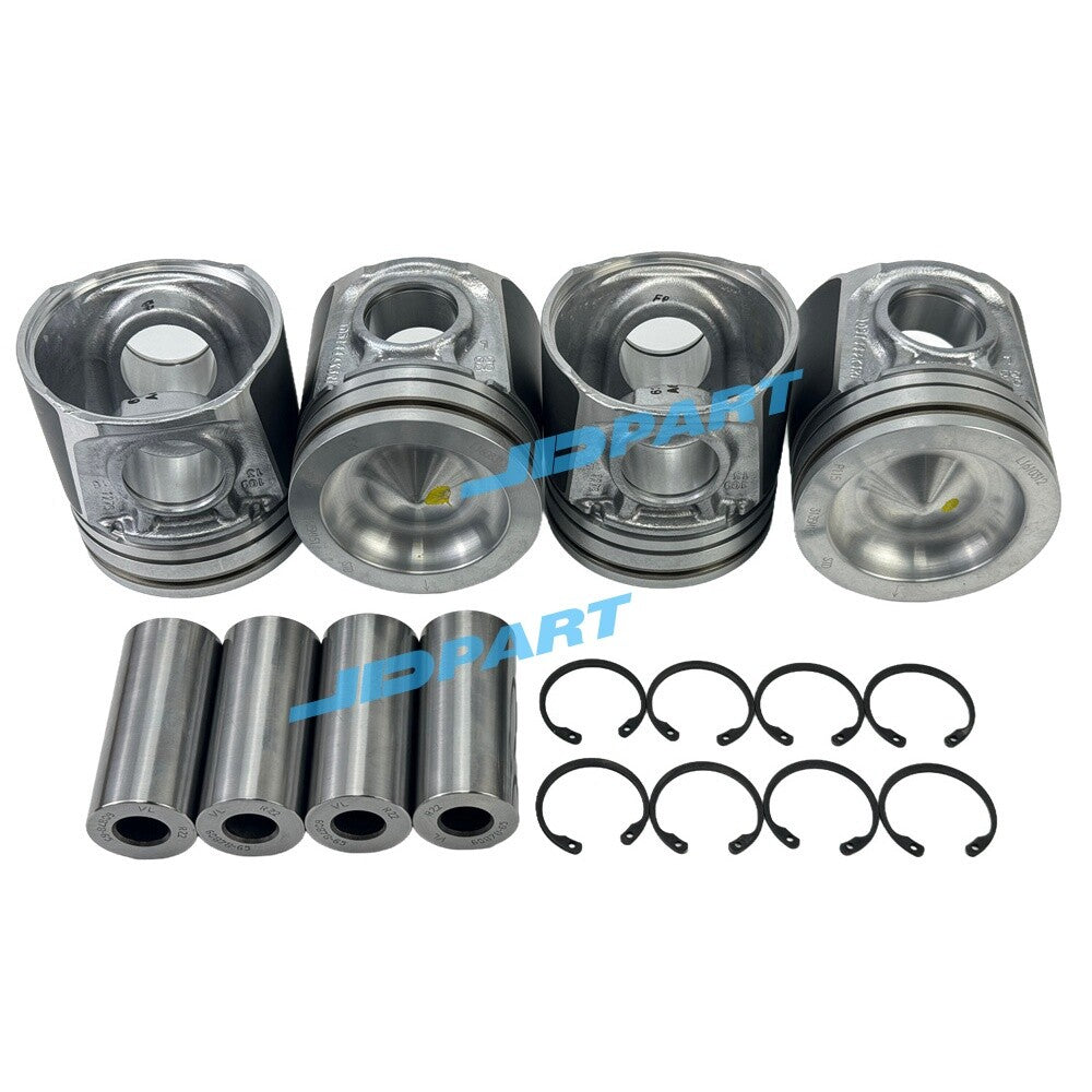 4-piece 1104D-E44TA Piston Kit 3135M151+60878-65+2721332I for Perkins Excavators