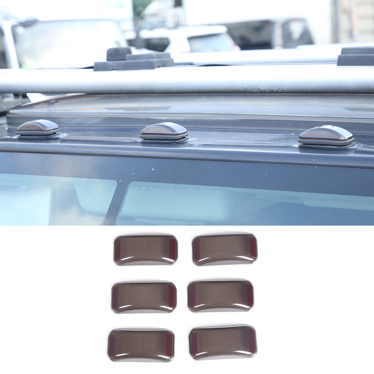 2-Pack Tail Light Trim Cover Smoke Tail Light Protector for Tundra 2014-2021- v