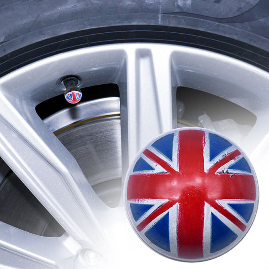 Union Jack car wheel and tire valve stem air dust cover for Cooper F56 F57 F60- n