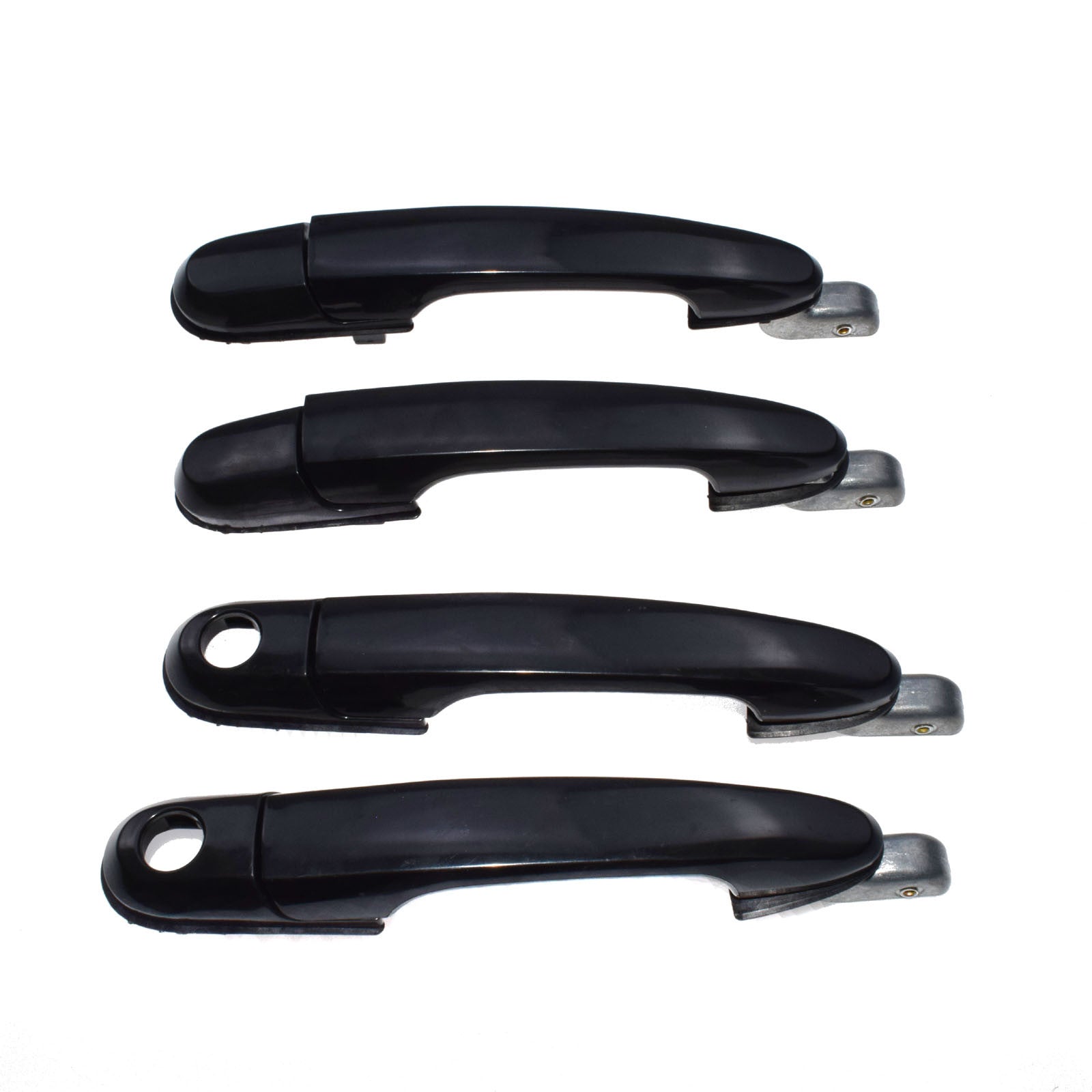 New black exterior door handle 4 piece set for 05-09 for Hyundai for Tucson - v