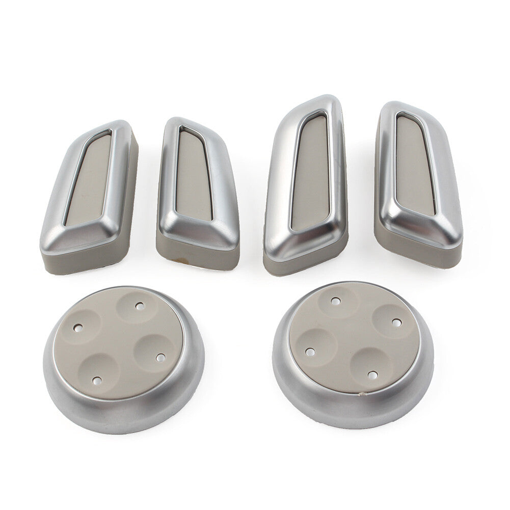 Car for Seat Switch Adjustment Button Cover Kit Fit for Audi A3 for A4 for A5 for A6 A7 Q3 Q5 Grey