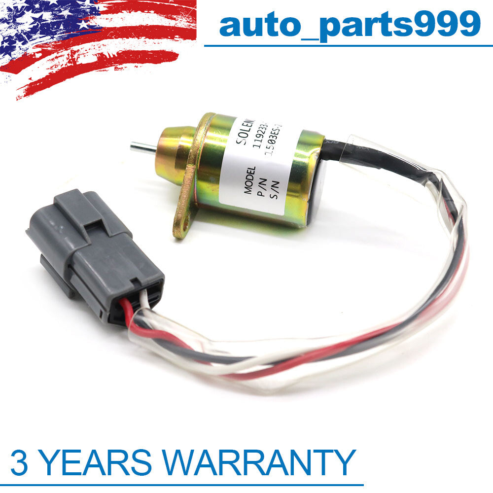 Fuel shut-off solenoid valve 119233-77932 is suitable for engines in excavators PC40 and PC45 models. n