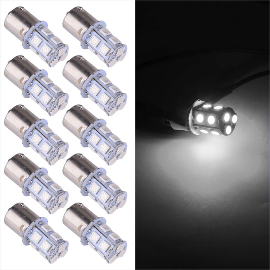 10pc 1156 1141 13-SMD LED car reversing steering brake bulb RV camping trailer v