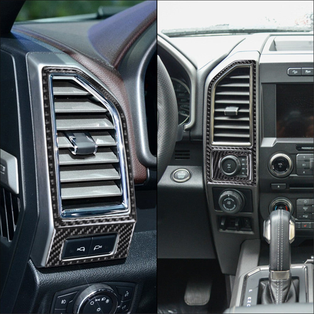 Suitable for Sienna 2021-2023 carbon fiber steering wheel button frame cover decoration- v