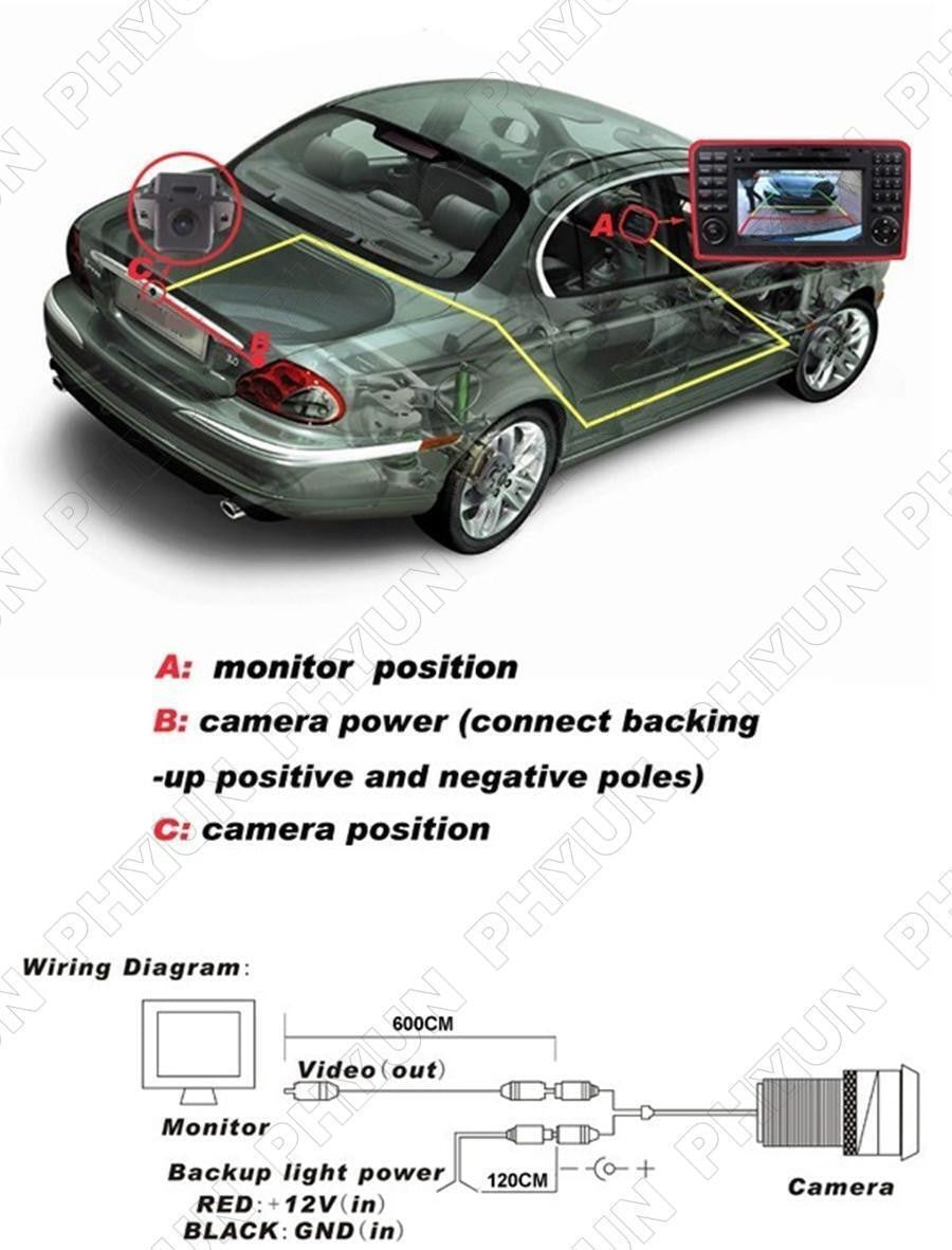CCD Car Rear View Reversing Backup Parking Assit Camera for Toyota for Camry 2007-12 Q