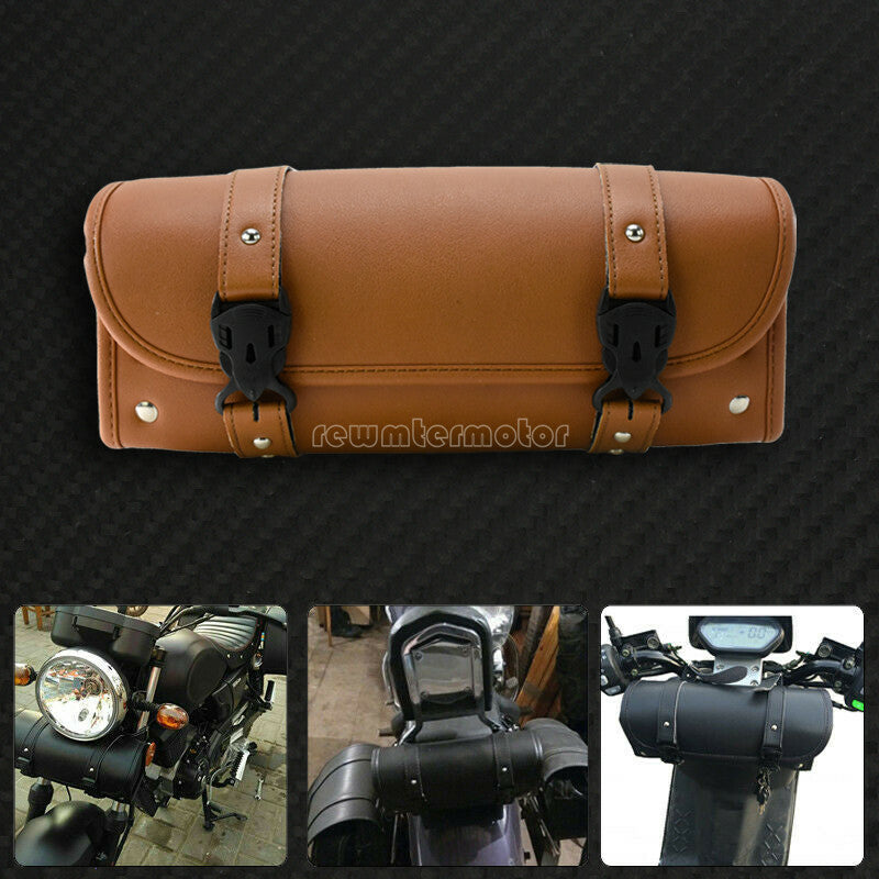 PU Motorcycle Side Pouch Handlebar Saddlebags Tool Bag Fit for Harley for Yamaha Q