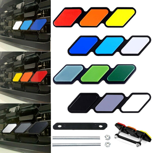 Tricolor grille badge car accessories for Toyota Tacoma TRD Tundra RAV4 Q